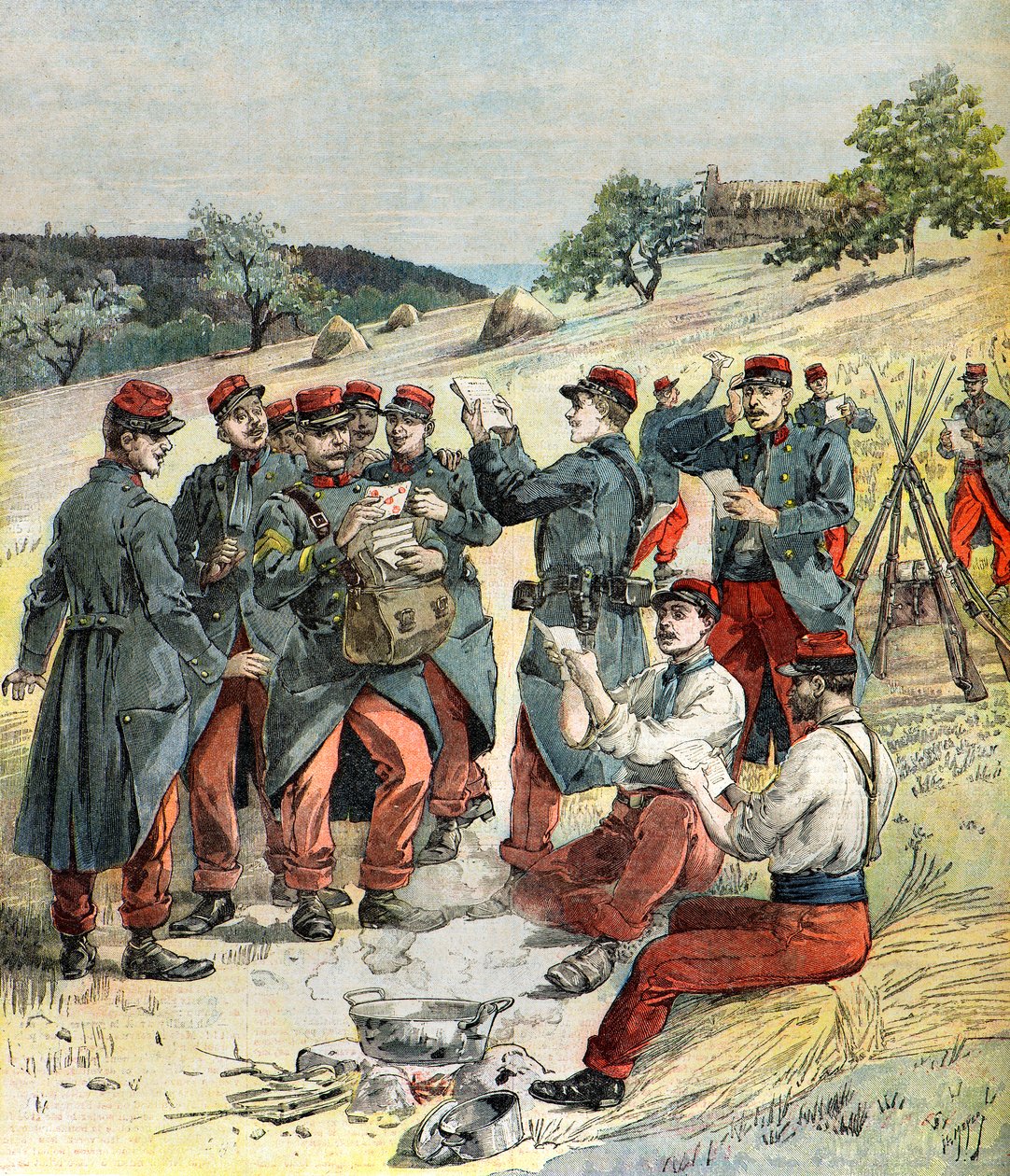 Entrega de correo a los soldados de Henri Meyer