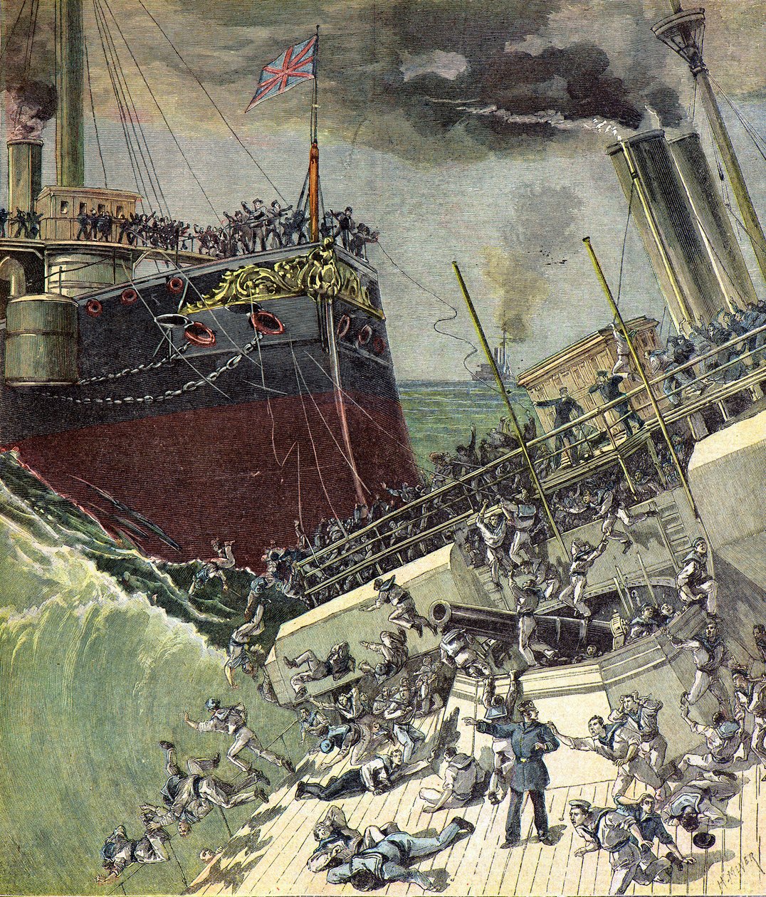 El buque inglés HMS Camperdown de Henri Meyer
