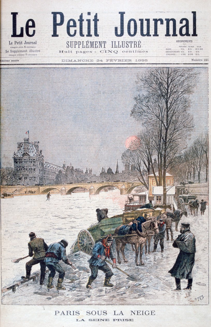 El Sena congelado, invierno, París, 1895 de Henri Meyer