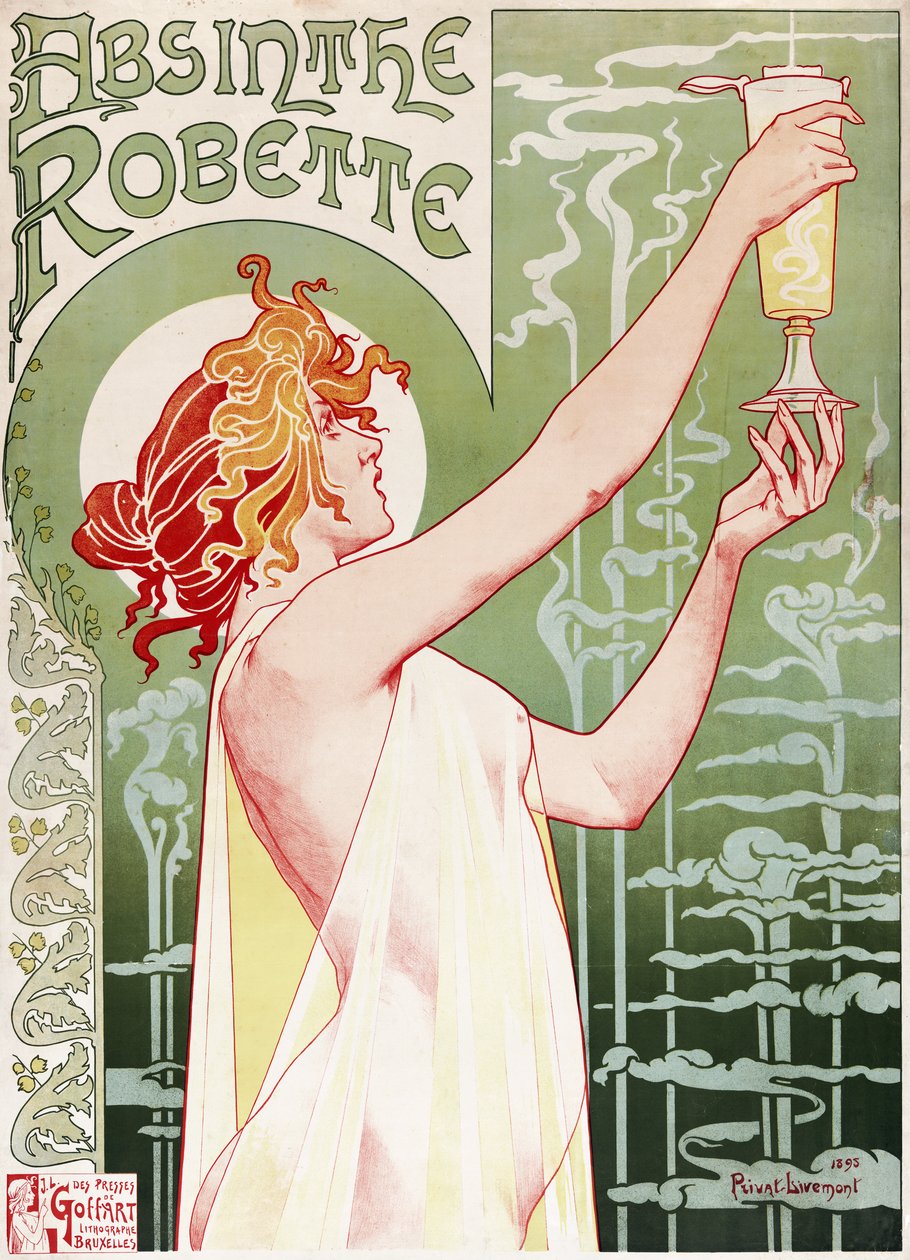 Póster de Absinthe Robette por Privat Livemont de Henri Henri Antoine Théodore Livemont