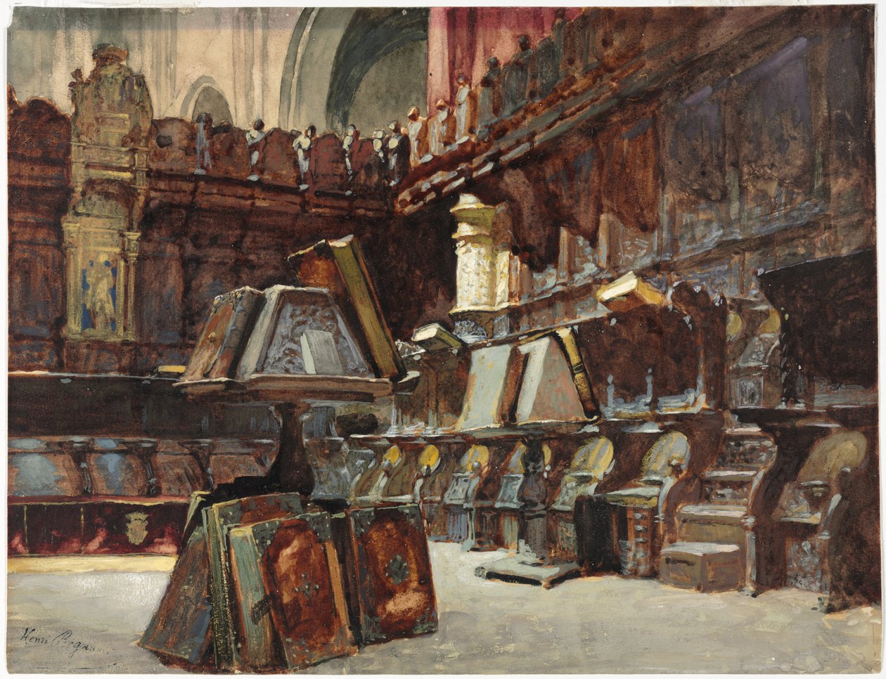 Sillería del coro en una catedral española de Henri Regnault