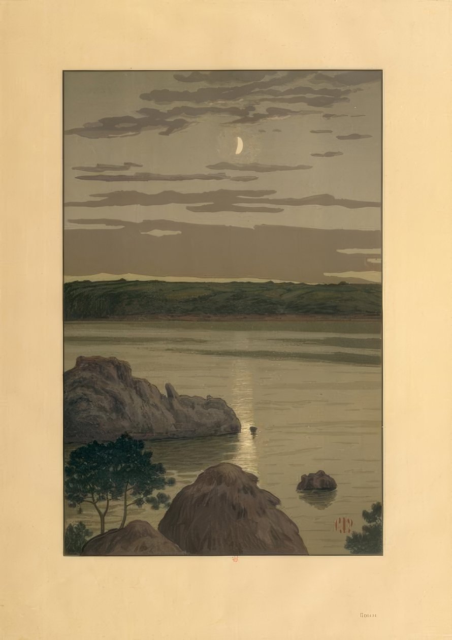 Claro de luna en Landmelus de Henri Rivière