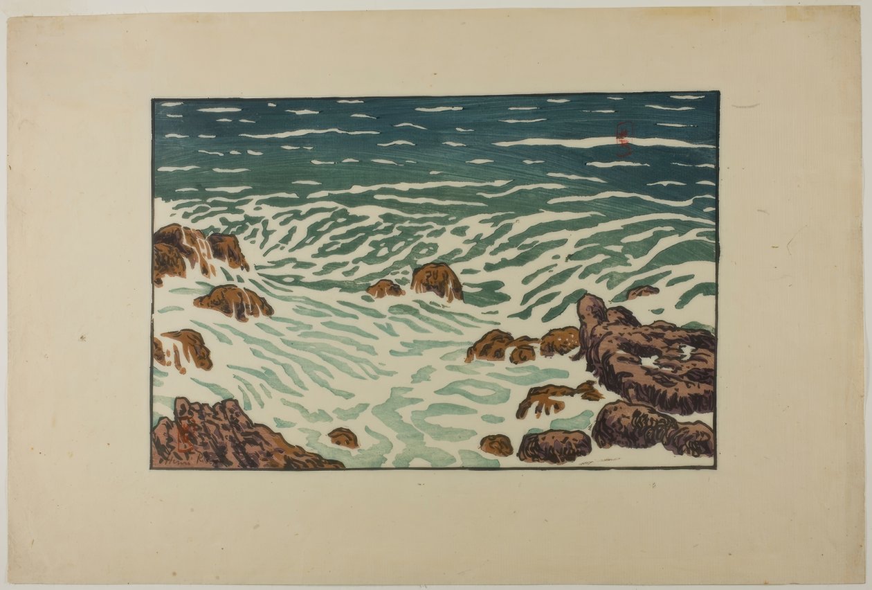 Pequeña ola ascendiendo, Pointe de la Haye de Henri Rivière