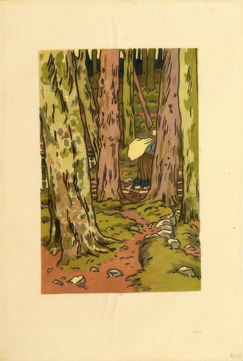 Lavadero bajo el bosque en Loguivy de Henri Rivière