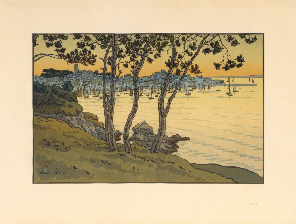 El puerto de Douarnenez de Henri Rivière