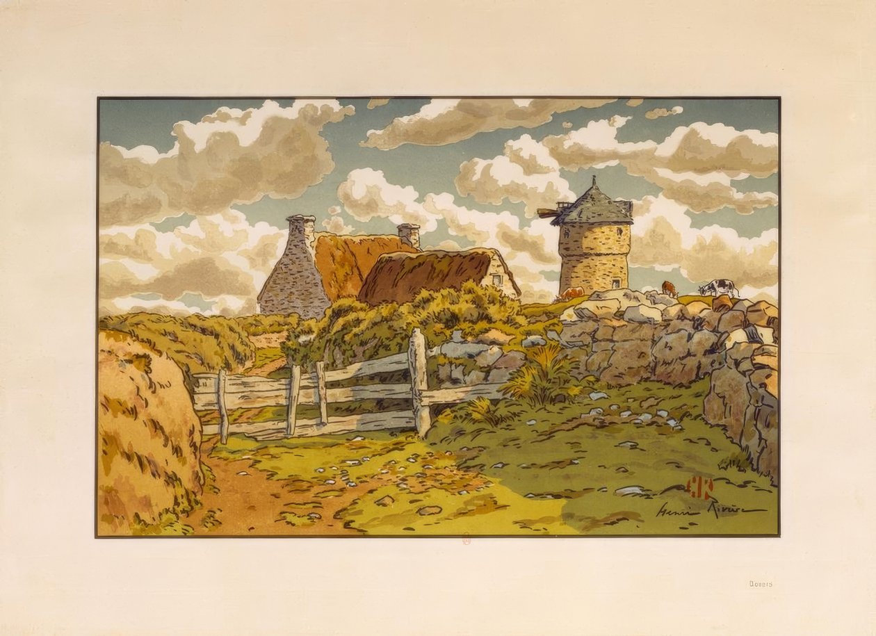 El viejo molino en Loguivy de Henri Rivière