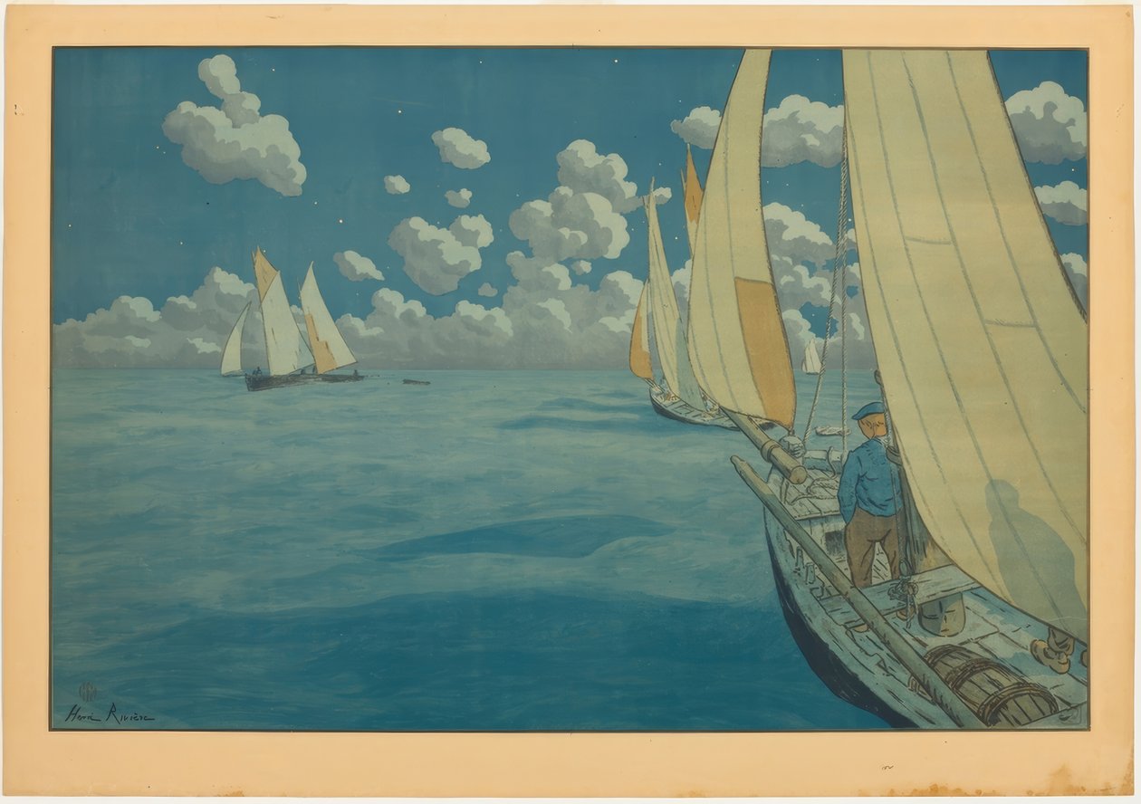 Noche en el mar de Henri Rivière