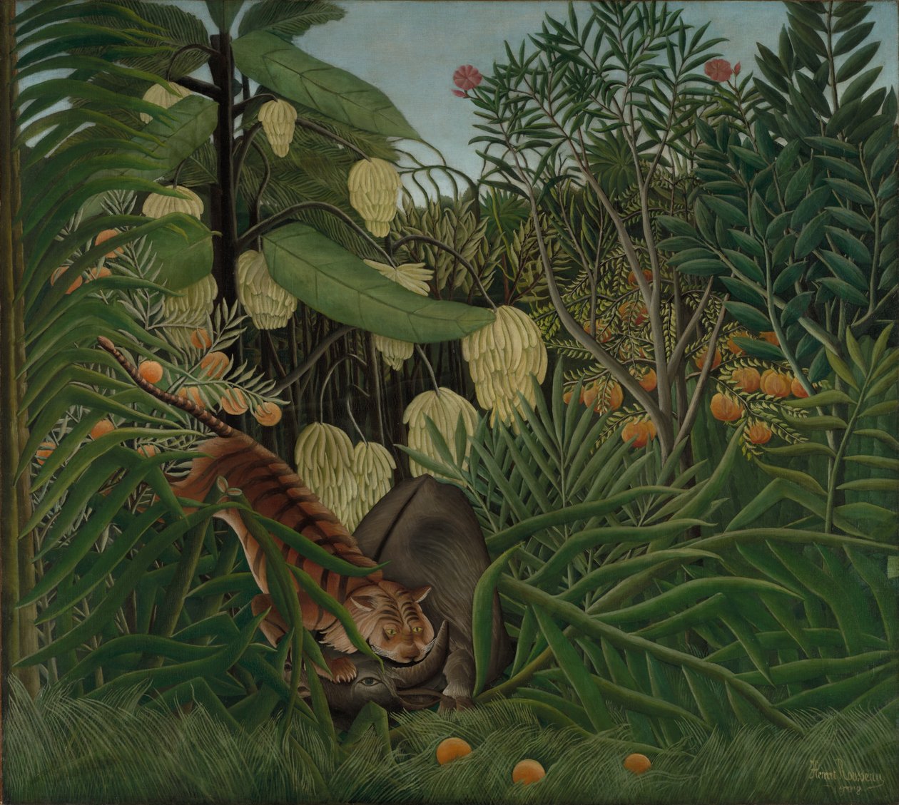 Lucha entre un tigre y un búfalo de Henri Rousseau