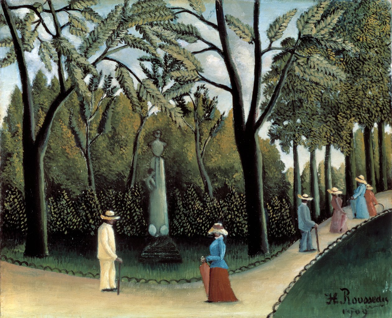 Los jardines de Luxemburgo, Monumento a Chopin de Henri Rousseau