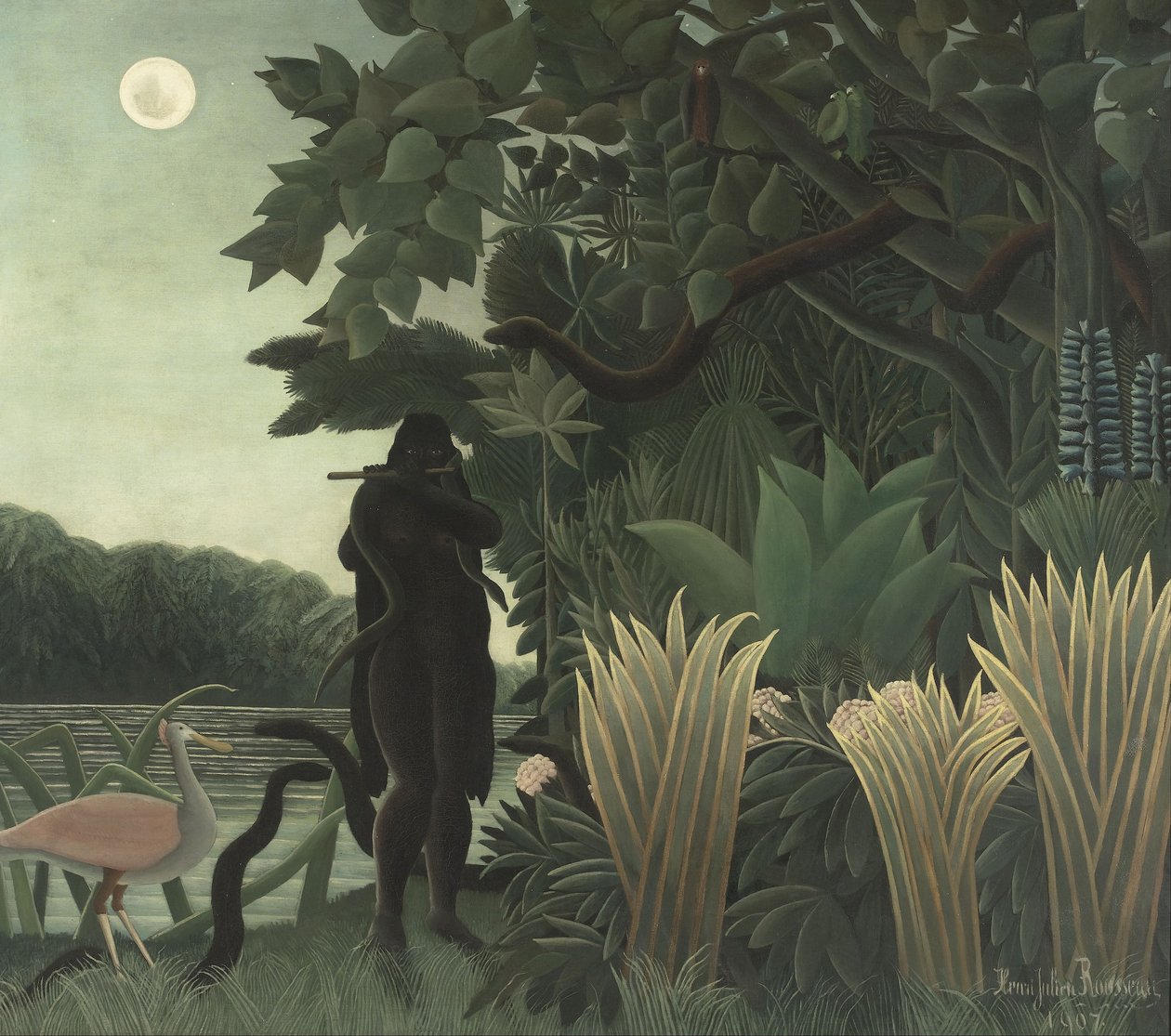 El encantador de serpientes, 1907 de Henri Rousseau