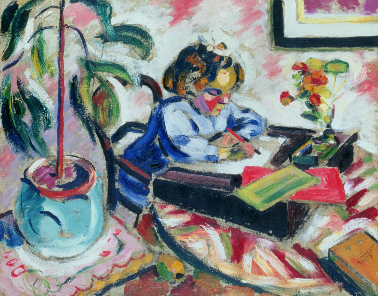 Pequeña colegiala de Henri Victor Gabriel Le Fauconnier