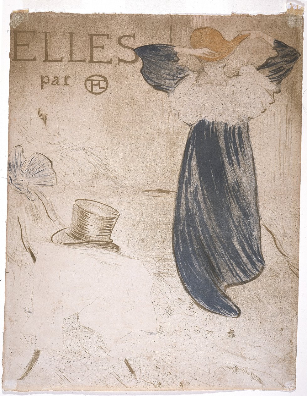 Frontispicio de "Elles" (litografía en color) de Henri de Toulouse Lautrec