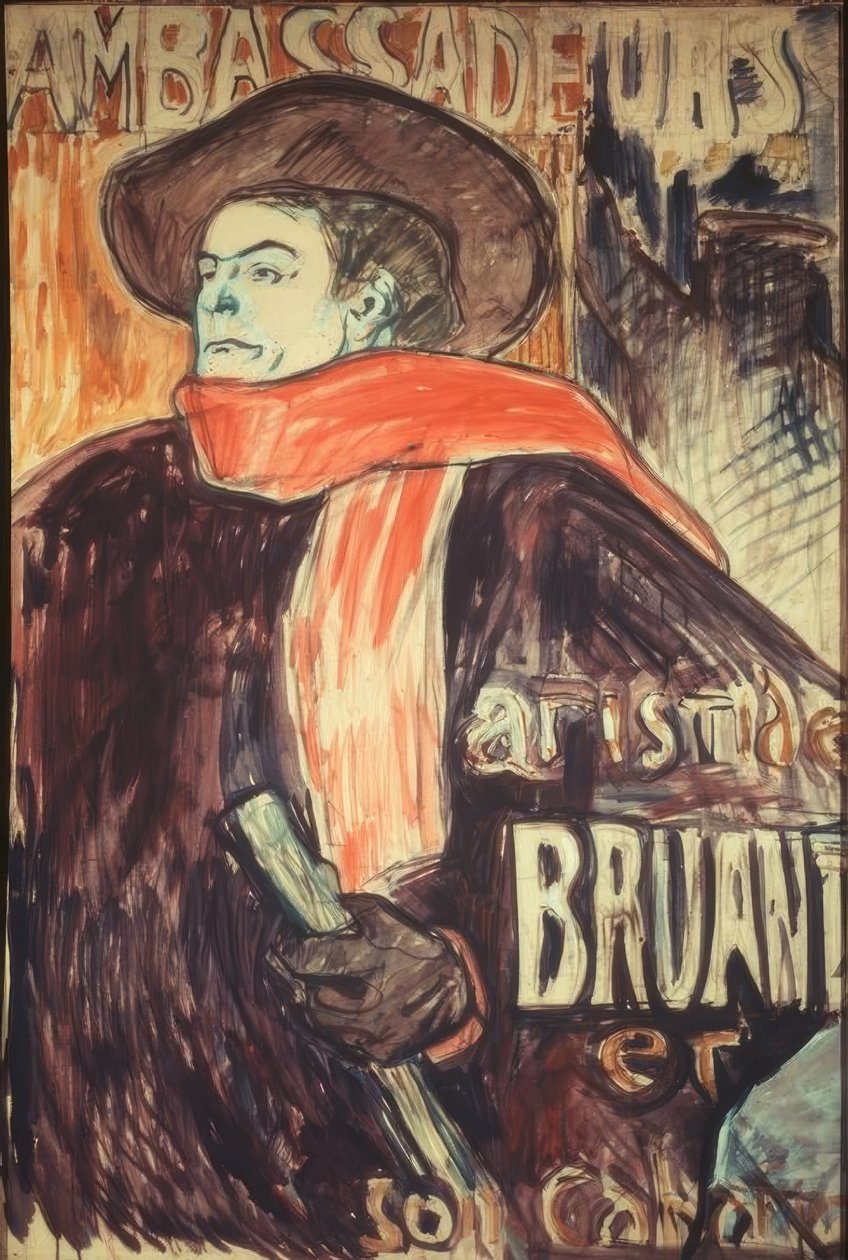 Aristide Bruant en los Embajadores de Henri de Toulouse Lautrec