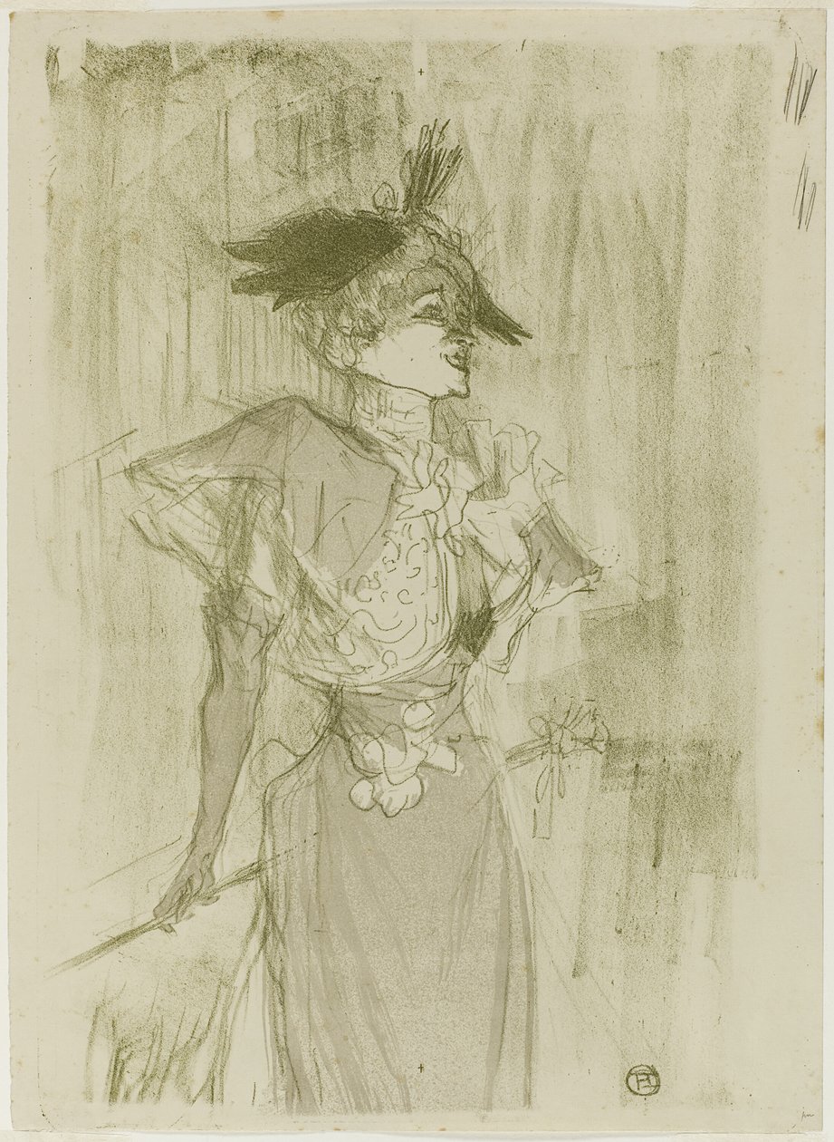 Mademoiselle Marcelle Lender, de pie de Henri de Toulouse Lautrec