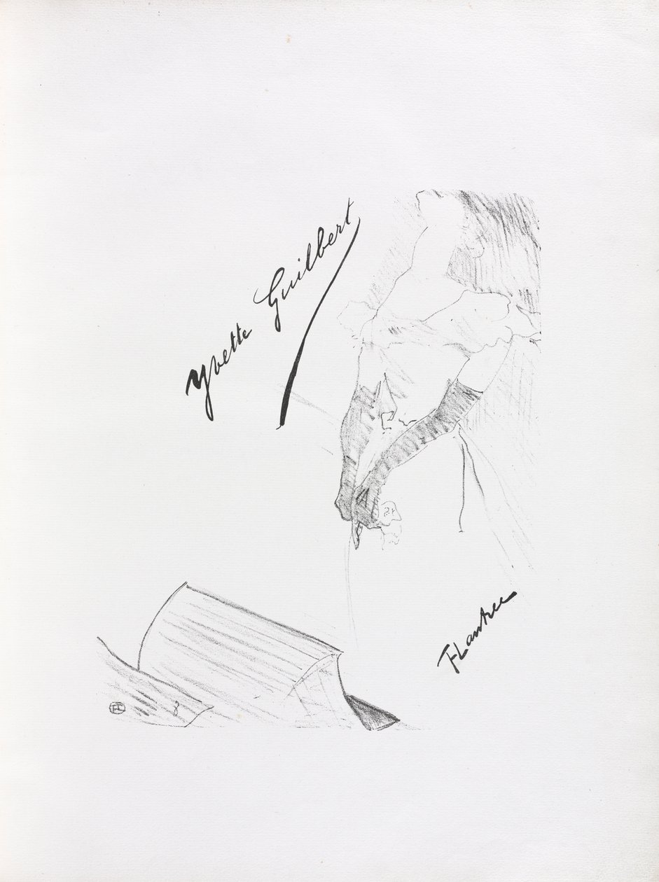 Yvette Guilbert-Serie Inglesa: Frontispicio de Henri de Toulouse Lautrec