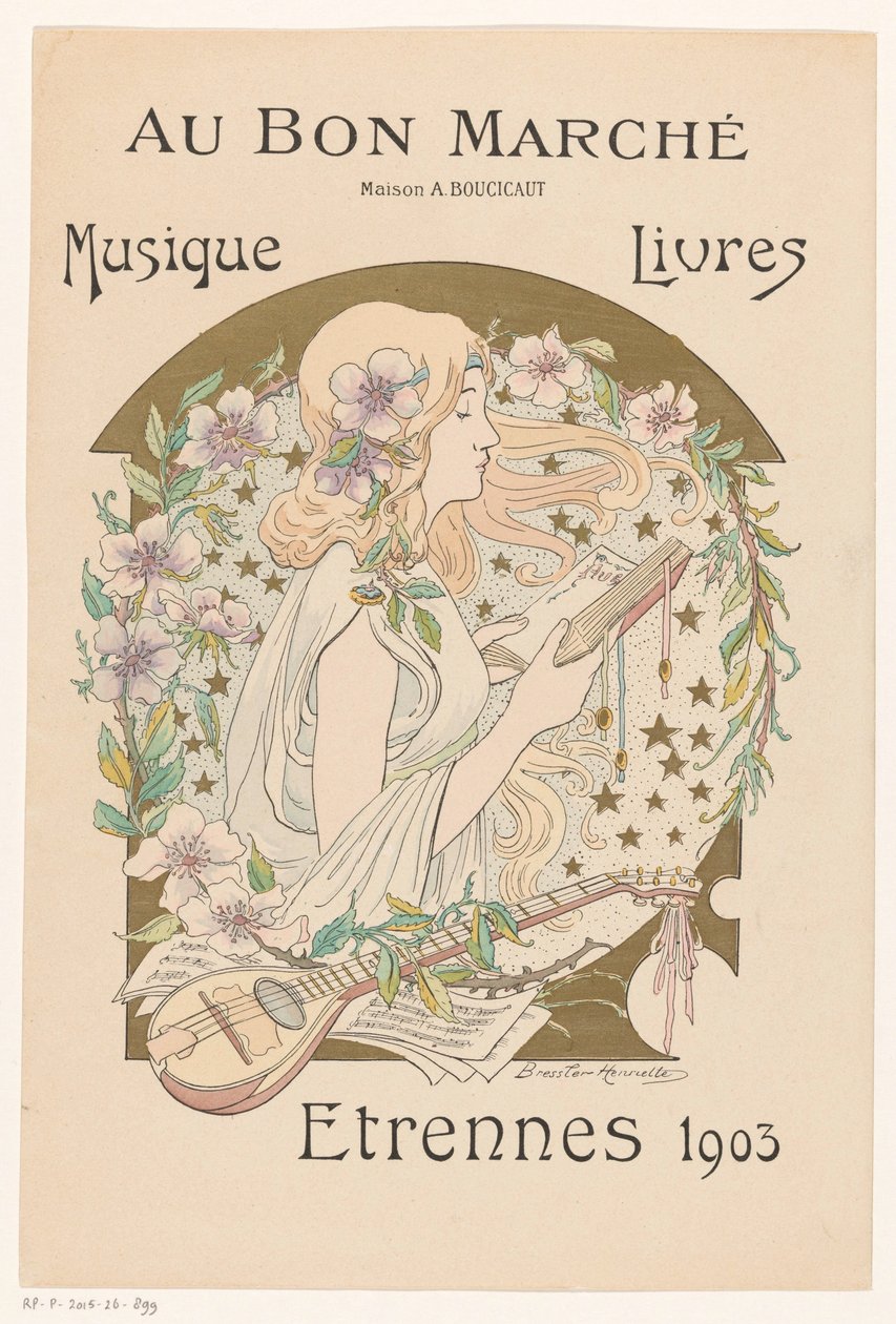 Mujer con un libro en la mano de Henriette Bressler