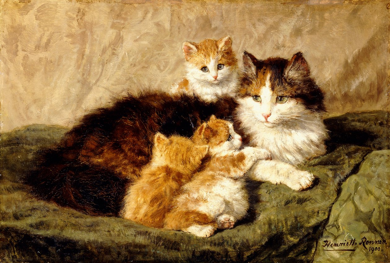 Contentamiento, 1900 de Henriëtte Ronner Knip