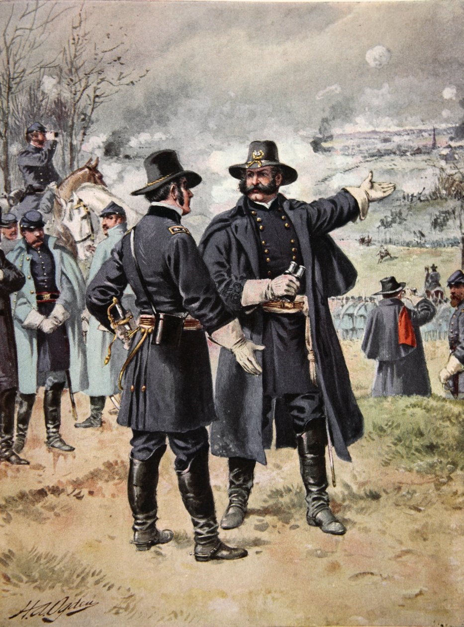 El General Burnside en la Batalla de Fredericksburg, 13 de diciembre de 1862 de Henry Alexander Ogden