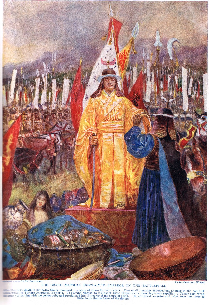 El Gran Mariscal Proclamado Emperador en el Campo de Batalla, ilustración de 