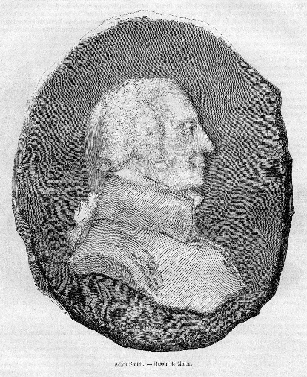 Retrato grabado de Henry Duff Linton d’après Edmond Morin