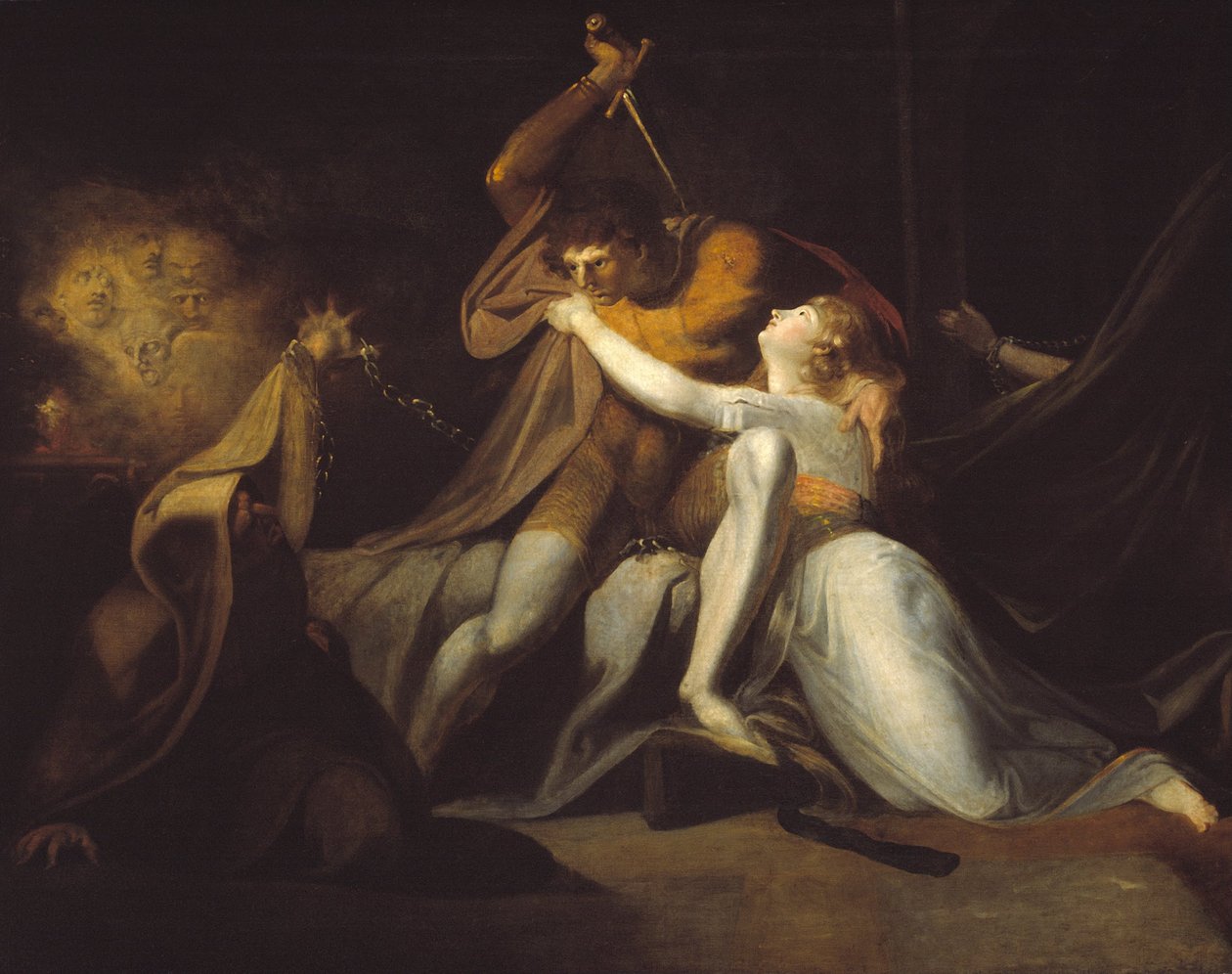 Percival liberando a Belisane del encantamiento de Urma de Johann Heinrich Füssli