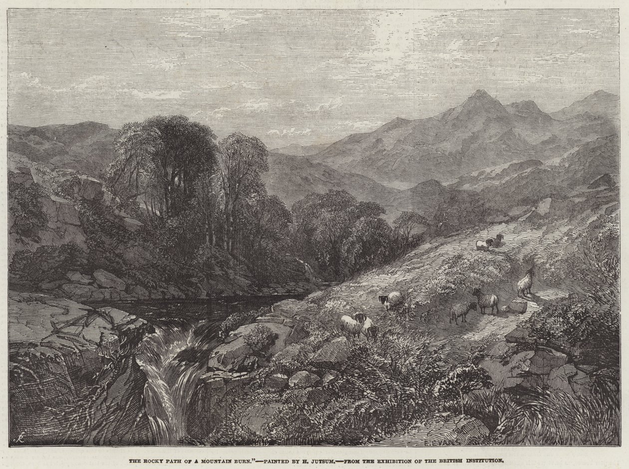 El Camino Rocoso de un Arroyo de Montaña de Henry Jutsum