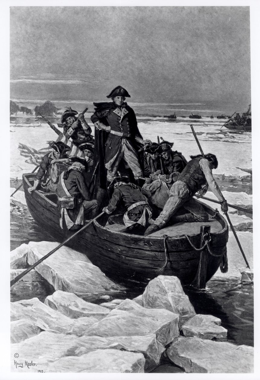 George Washington cruzando el río Delaware de Henry Mosler