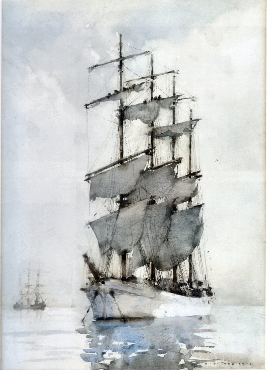 Barca de Cuatro Mástiles de Henry Scott Tuke