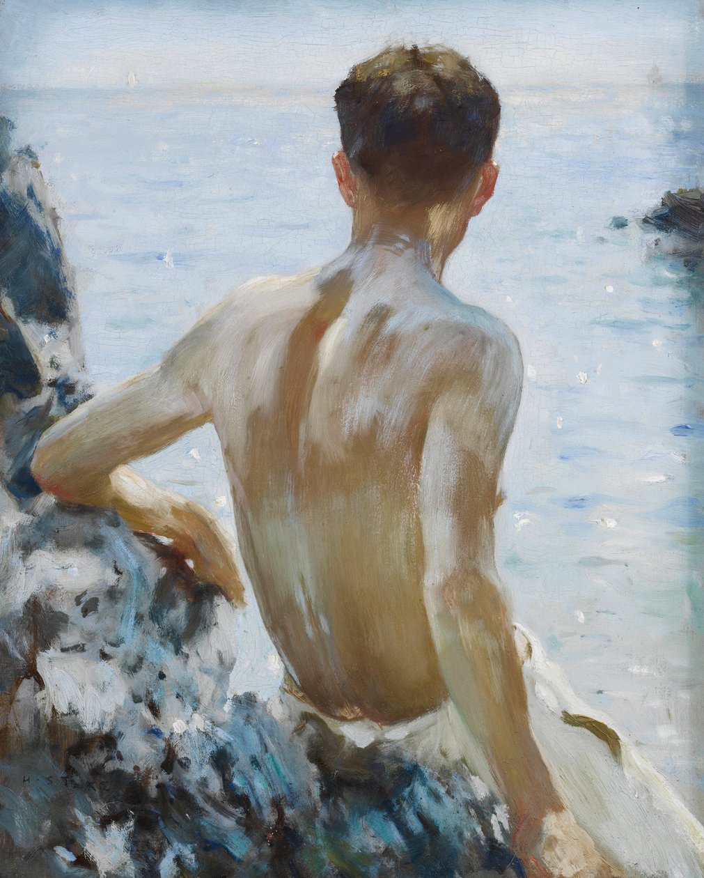 Estudio de Playa | Henry Scott Tuke | Impresión de arte