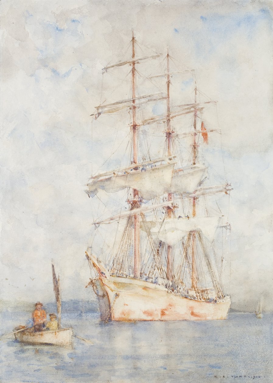 El barco blanco, 1915 de Henry Scott Tuke