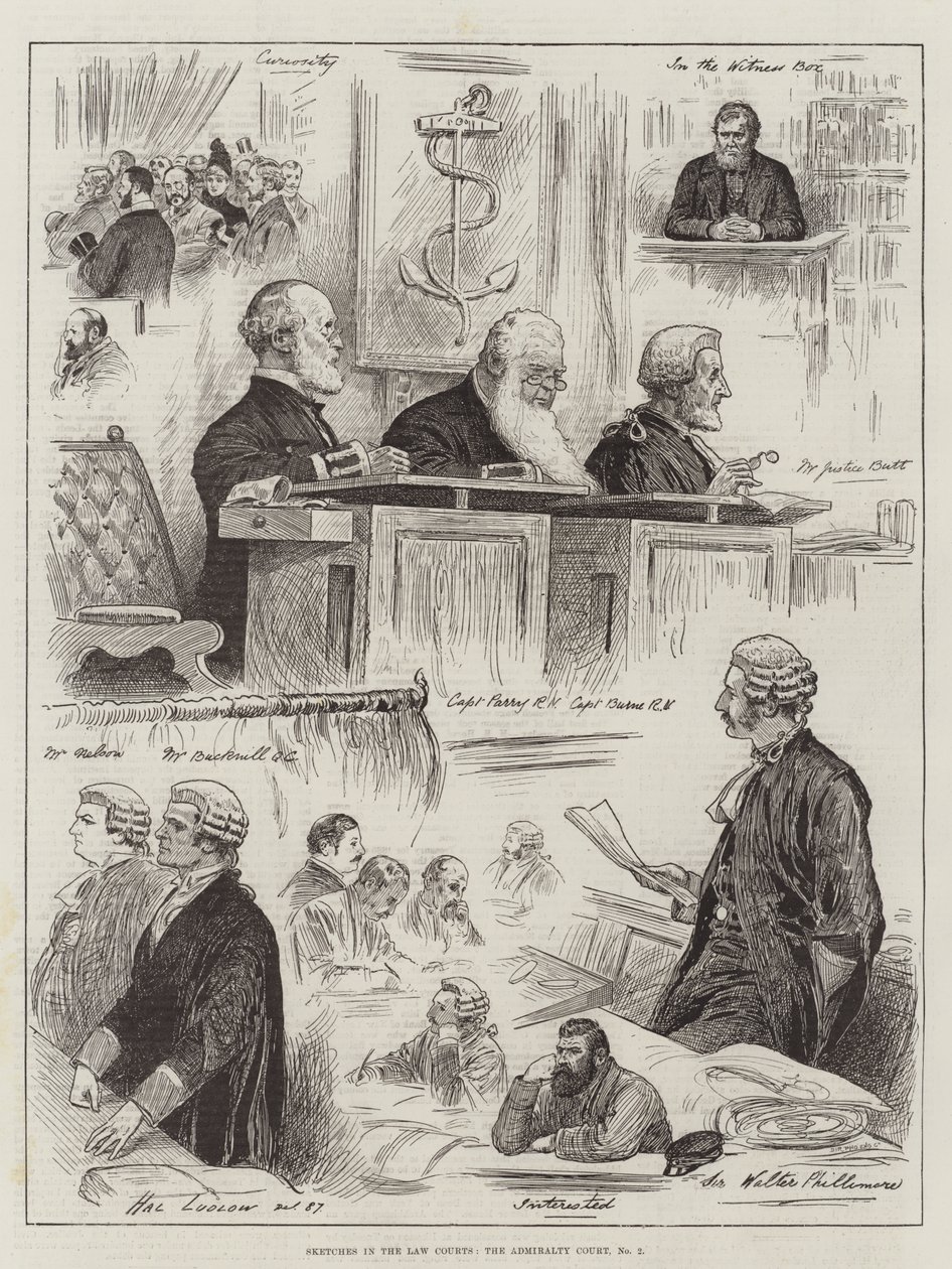 Bocetos en los tribunales, el Tribunal del Almirantazgo, No 2 de Henry Stephen Ludlow