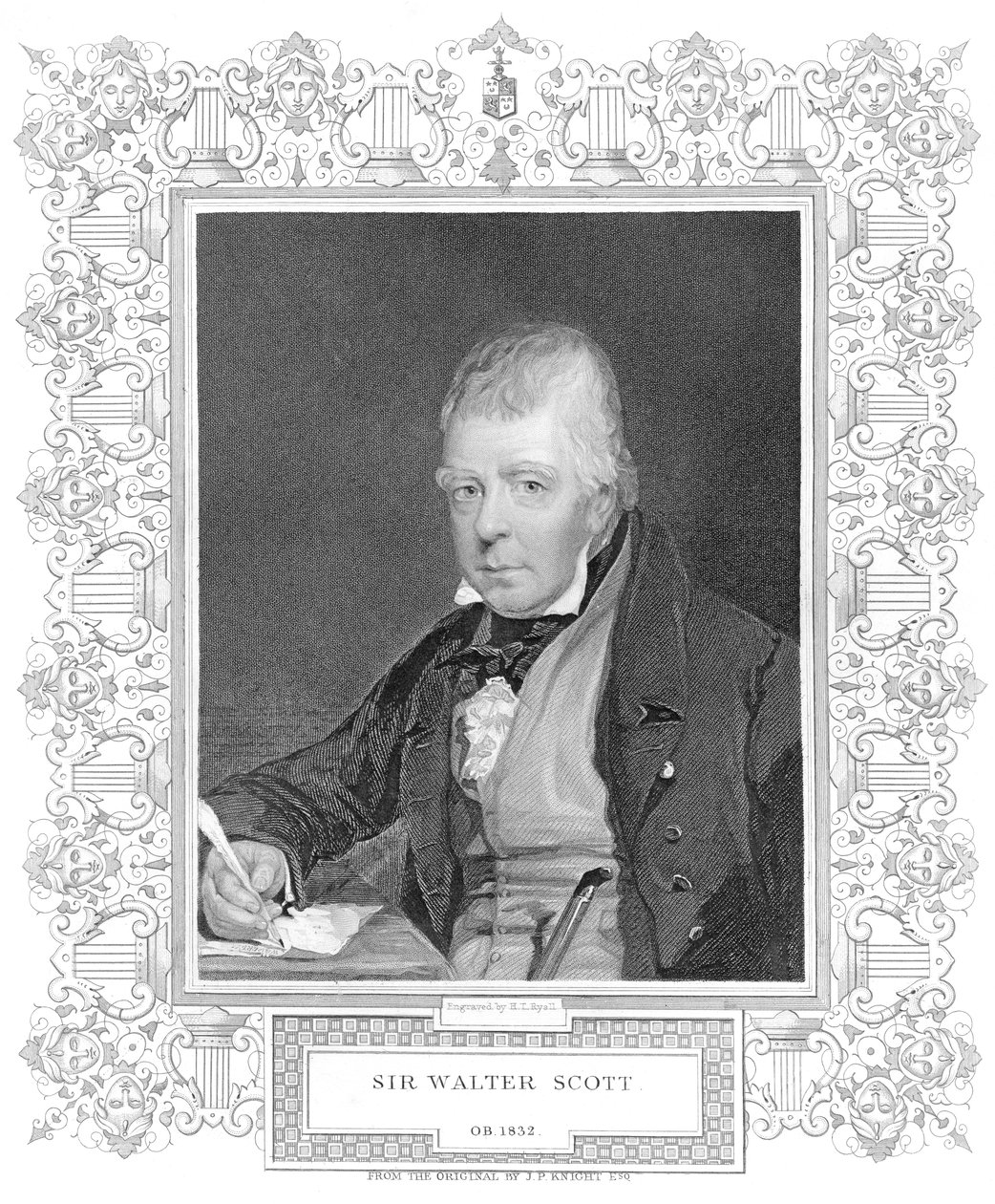 Retrato de Walter Scott de Henry Thomas Ryall