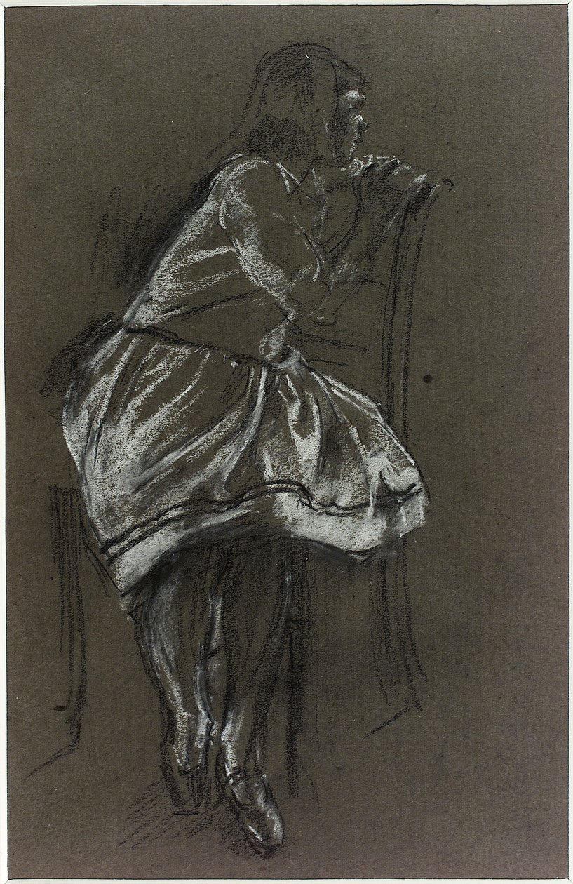 Niña sentada en una silla de Henry Tonks
