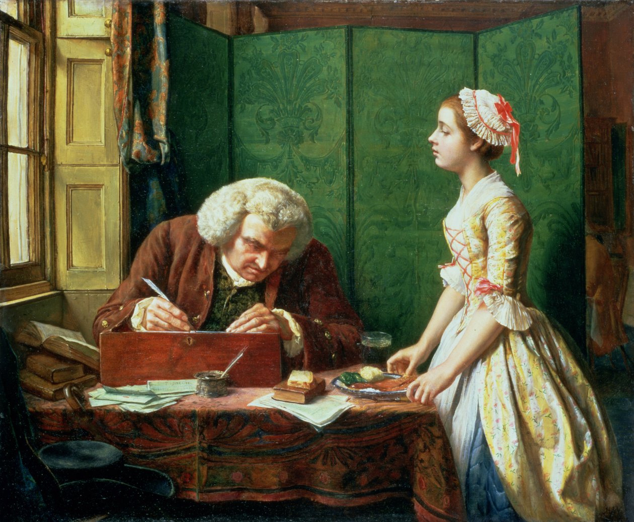 Dr. Johnson (1709-84) en la editorial de Cave, 1854 de Henry Wallis