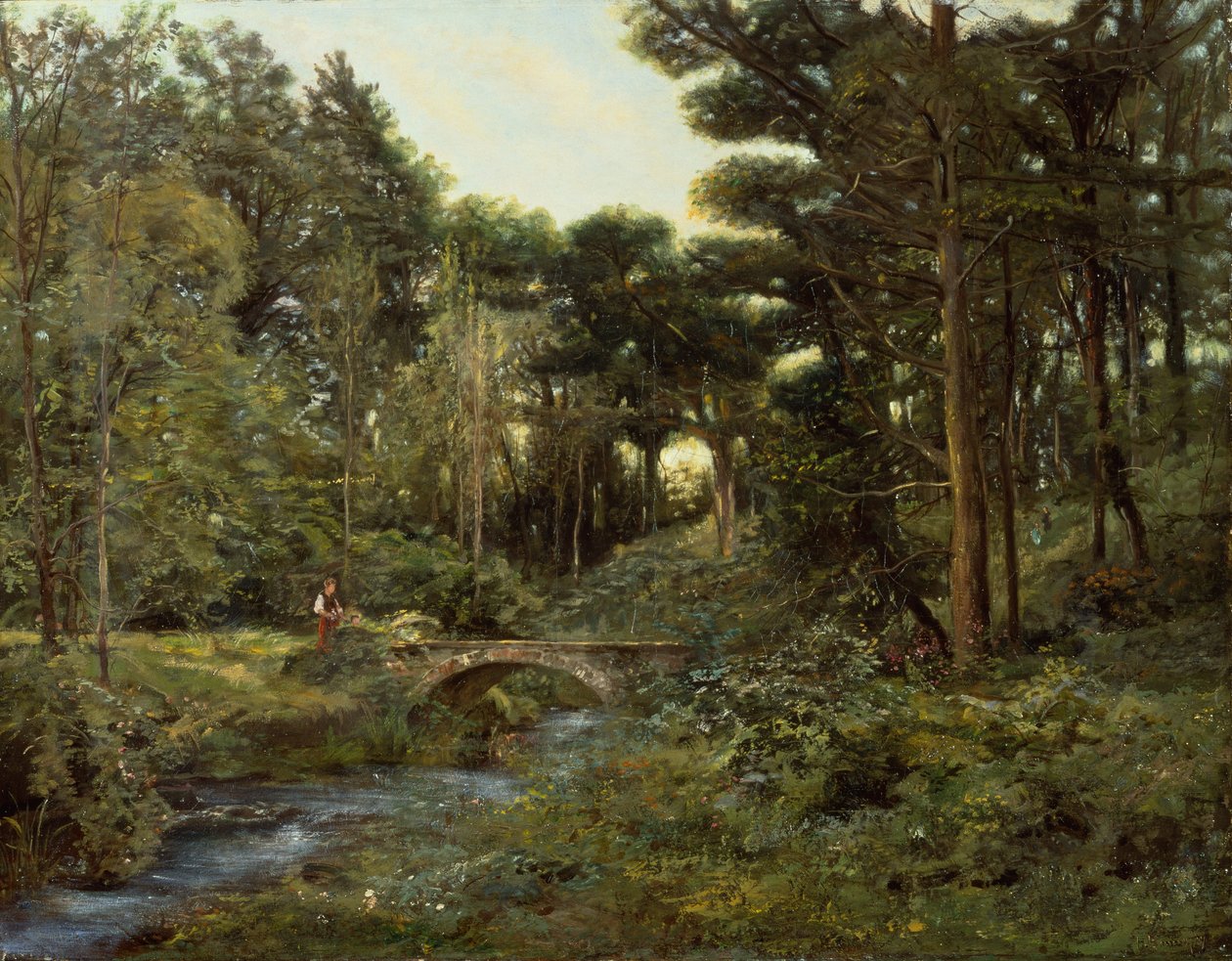 Paisaje boscoso (óleo sobre lienzo) de Henry Arthur Bonnefoy