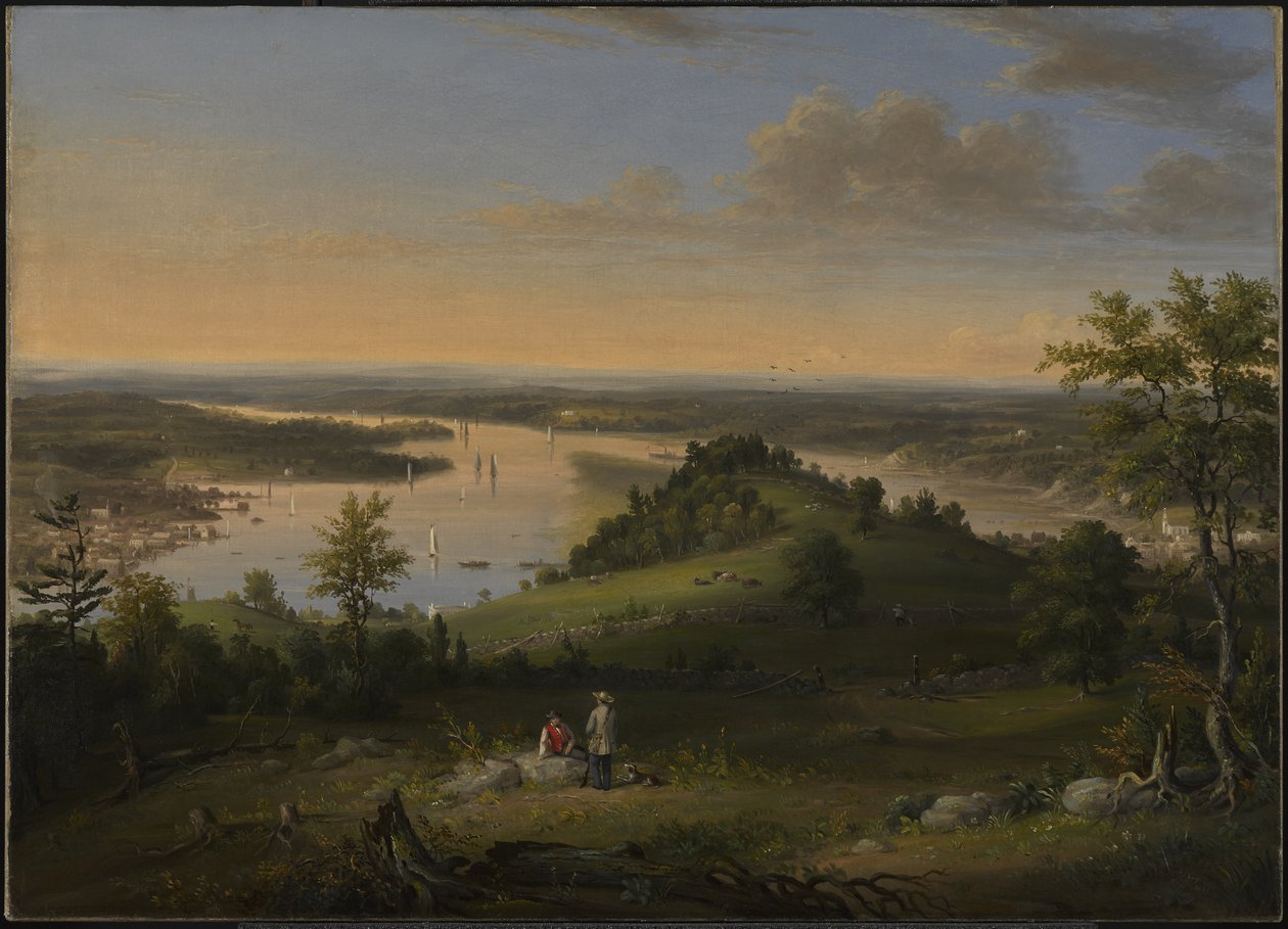 Escena en el río Hudson, 1849 de Henry Ary