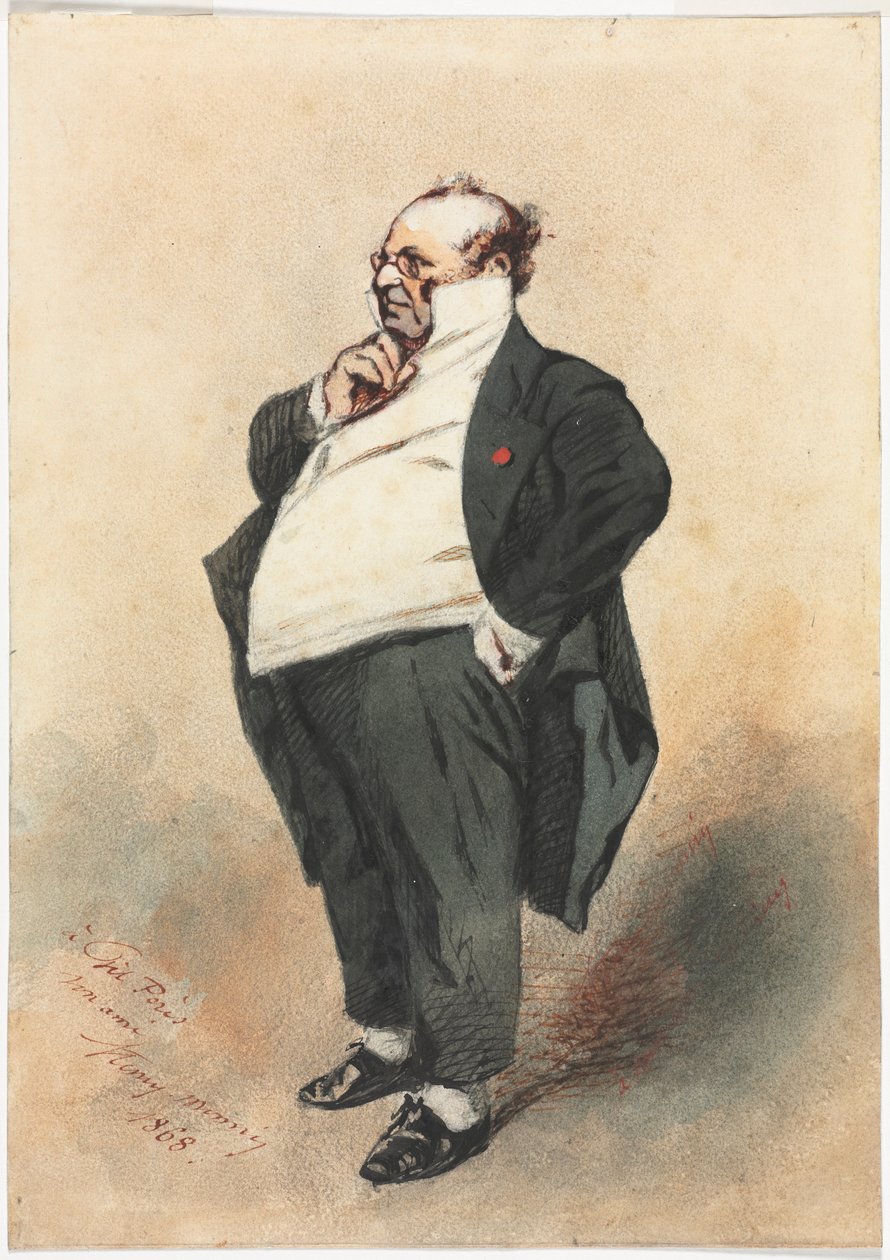 Joseph Prudhomme de pie, 1868 de Henry Bonaventure Monnier