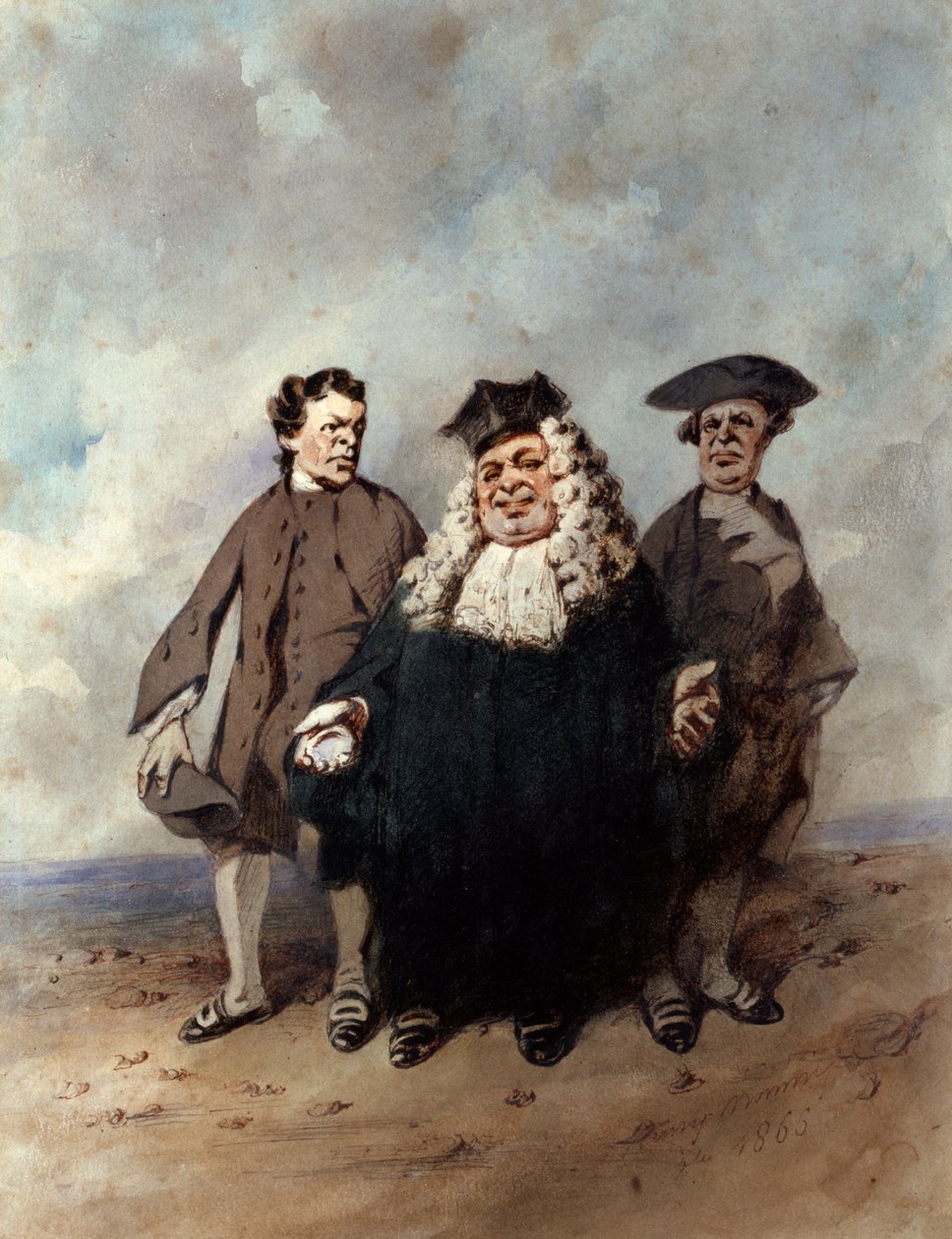 El juez y los litigantes de Henry Bonaventure Monnier