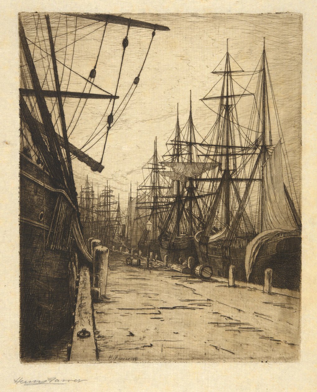 Tarde en los Muelles del Atlántico de Henry Farrer