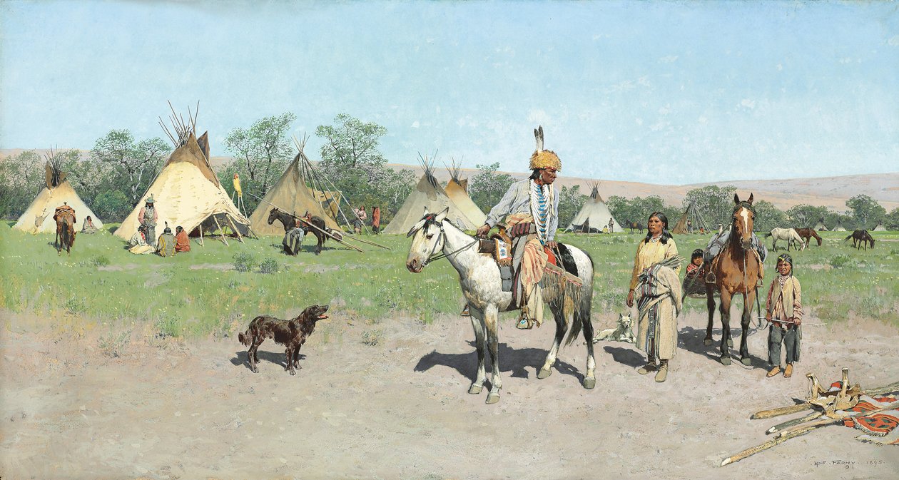En pastos nuevos, 1895 de Henry Francois Farny