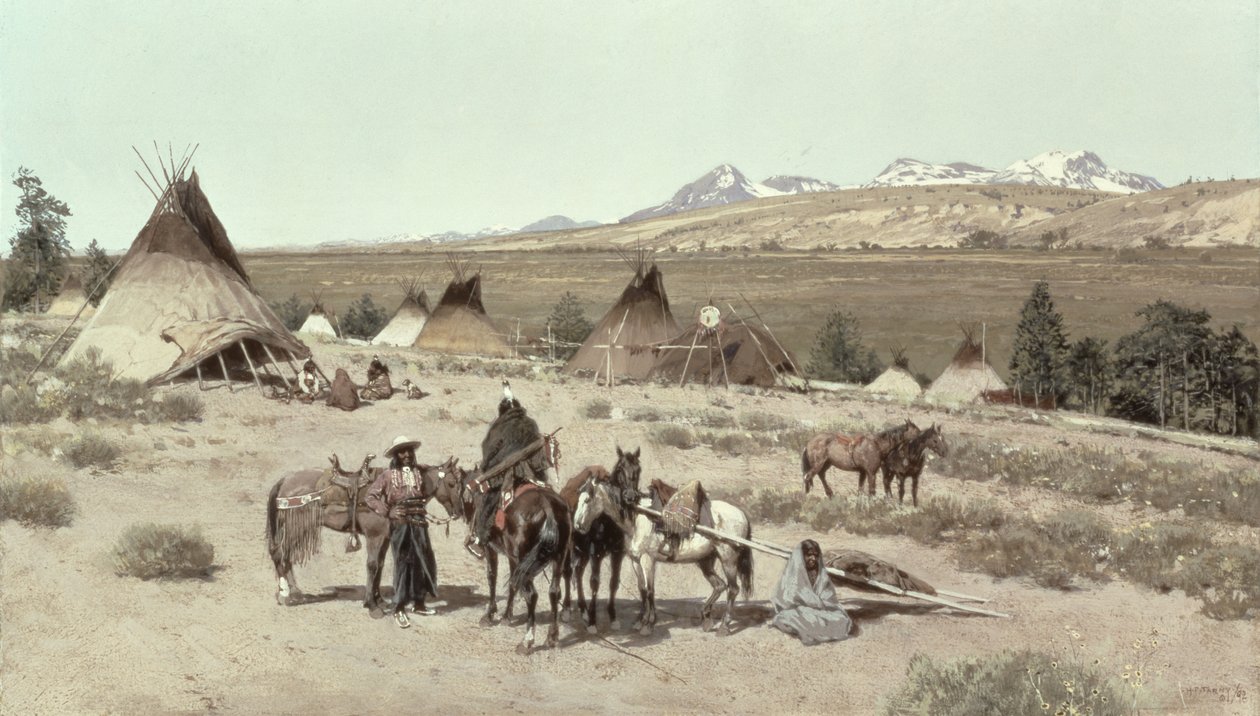 Campamento indio, 1892 de Henry Francois Farny