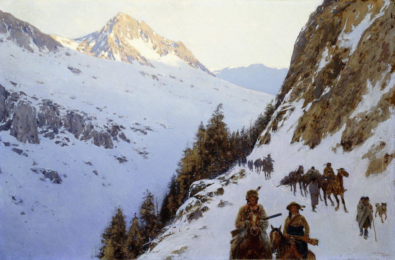 El sendero sobre el paso, 1910 de Henry Francois Farny