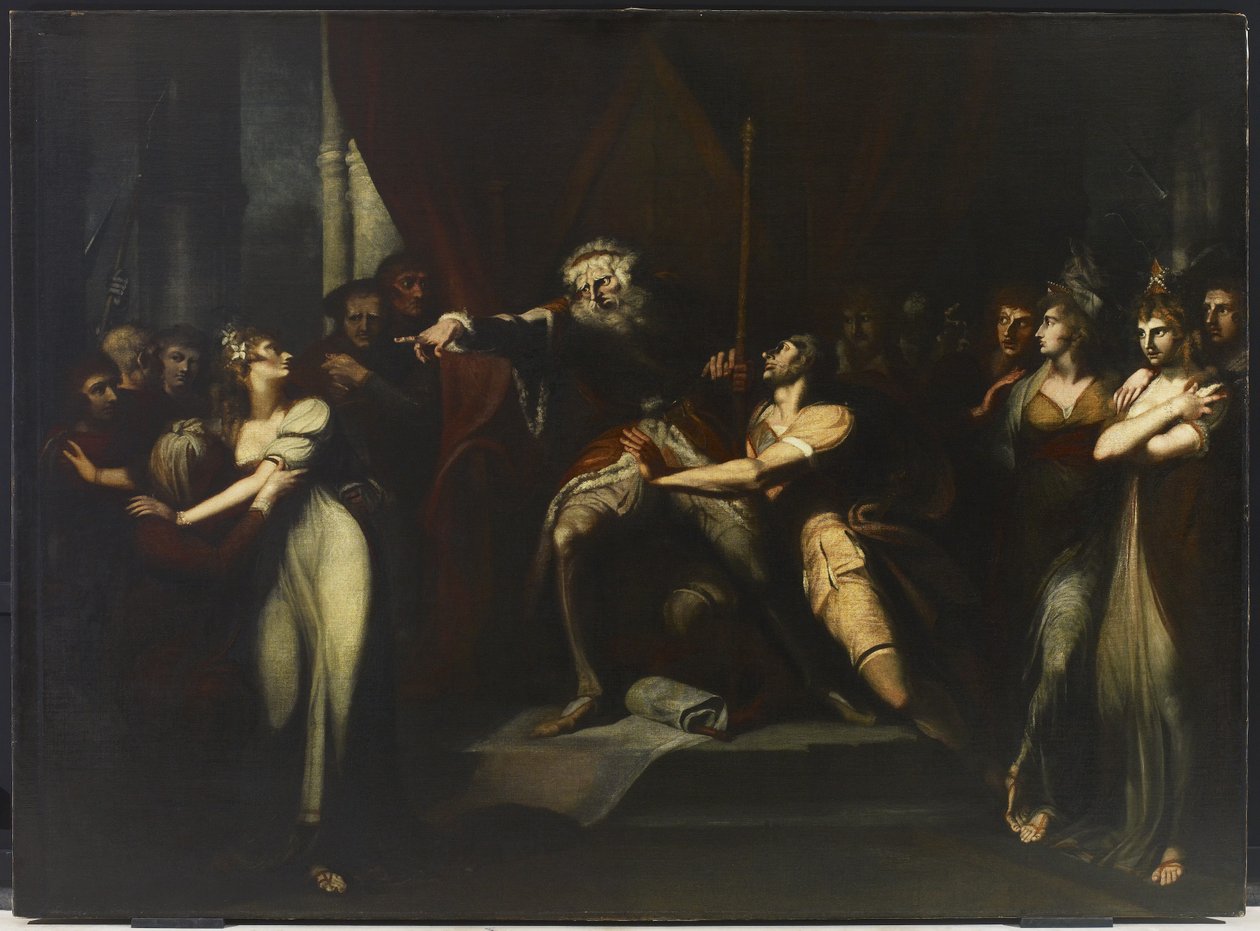 Lear Desterrando a Cordelia de Johann Heinrich Füssli