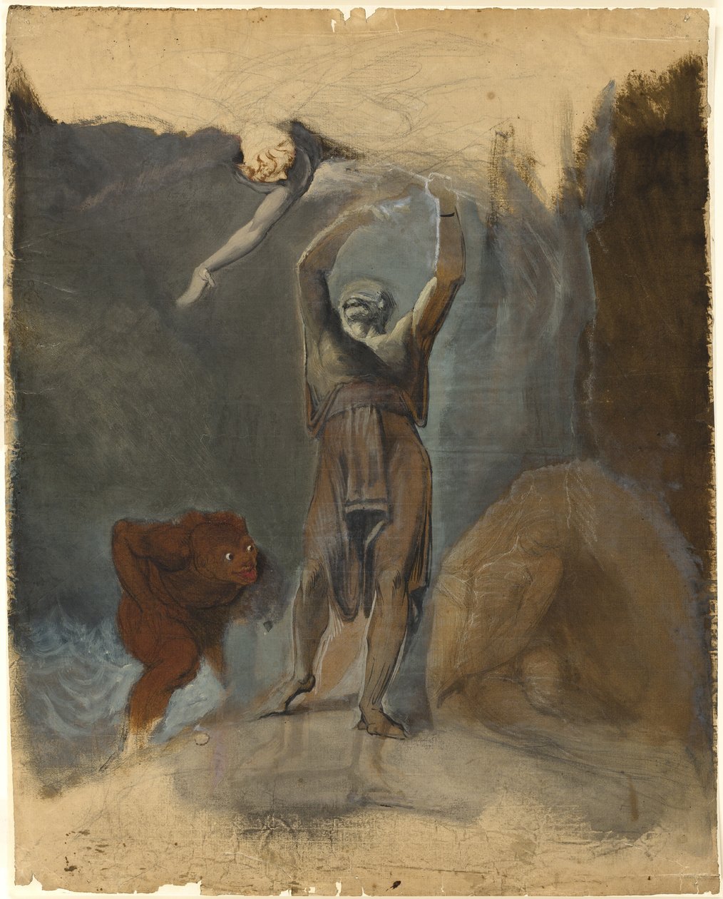 Próspero, Miranda, Calibán y Ariel de Johann Heinrich Füssli