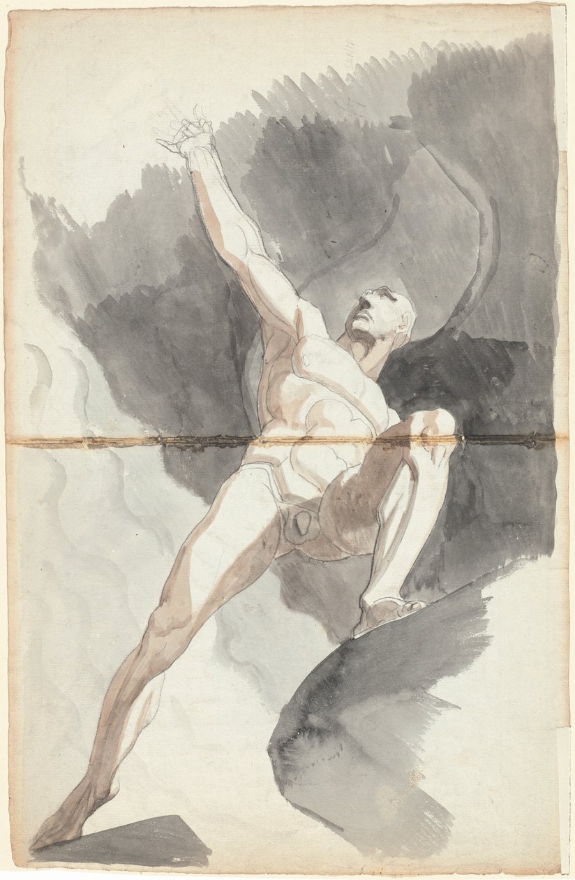 Satanás Desafiando los Poderes del Cielo de Johann Heinrich Füssli