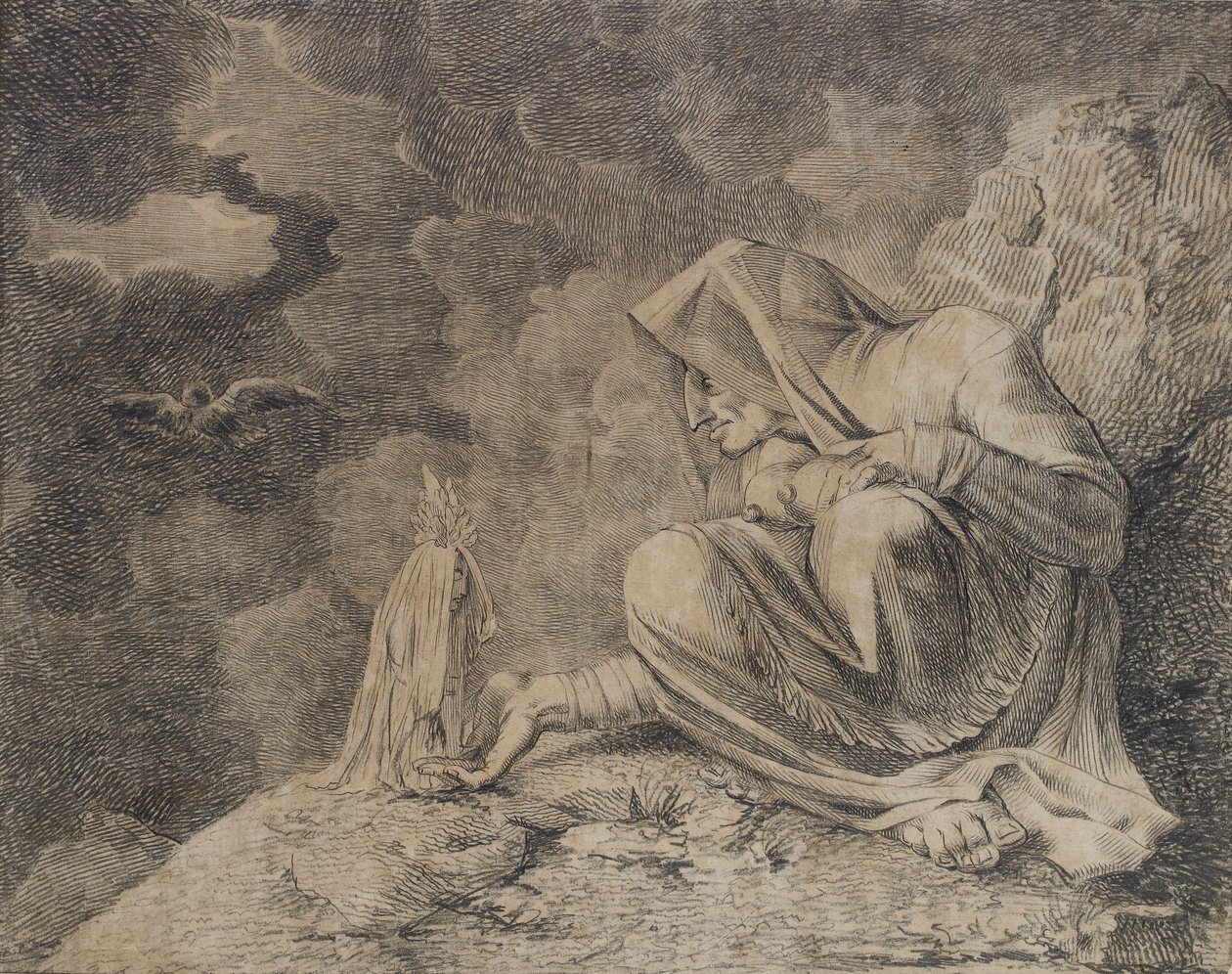 La bruja y la mandrágora, alrededor de 1812 de Johann Heinrich Füssli
