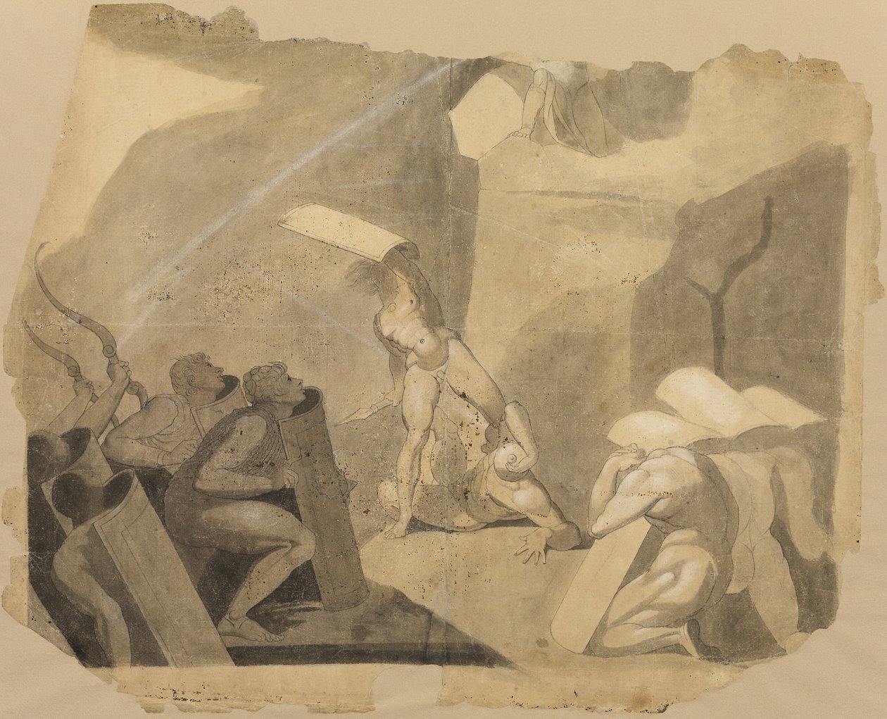 Titanes Asaltando el Monte Olimpo de Johann Heinrich Füssli