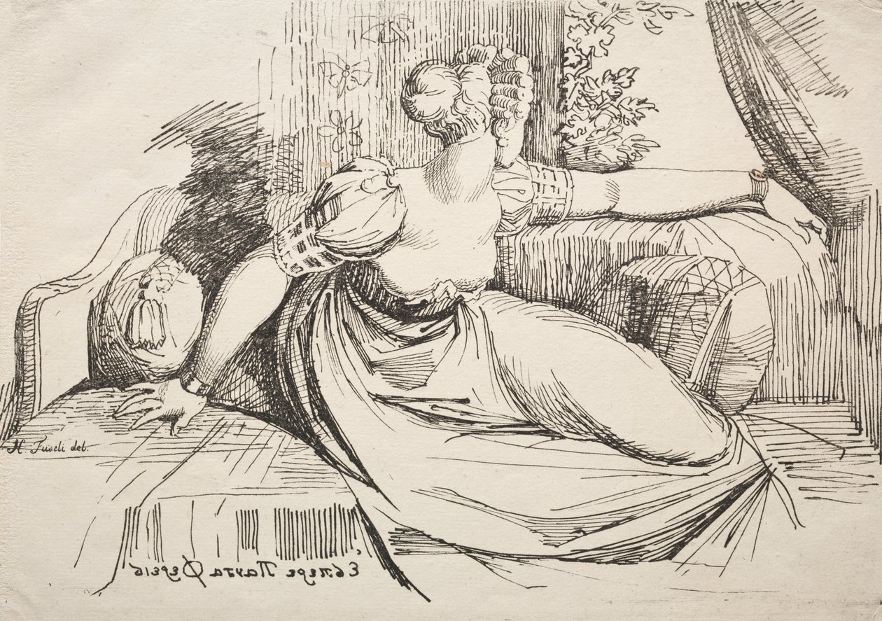 Mujer en un Sofá de Johann Heinrich Füssli