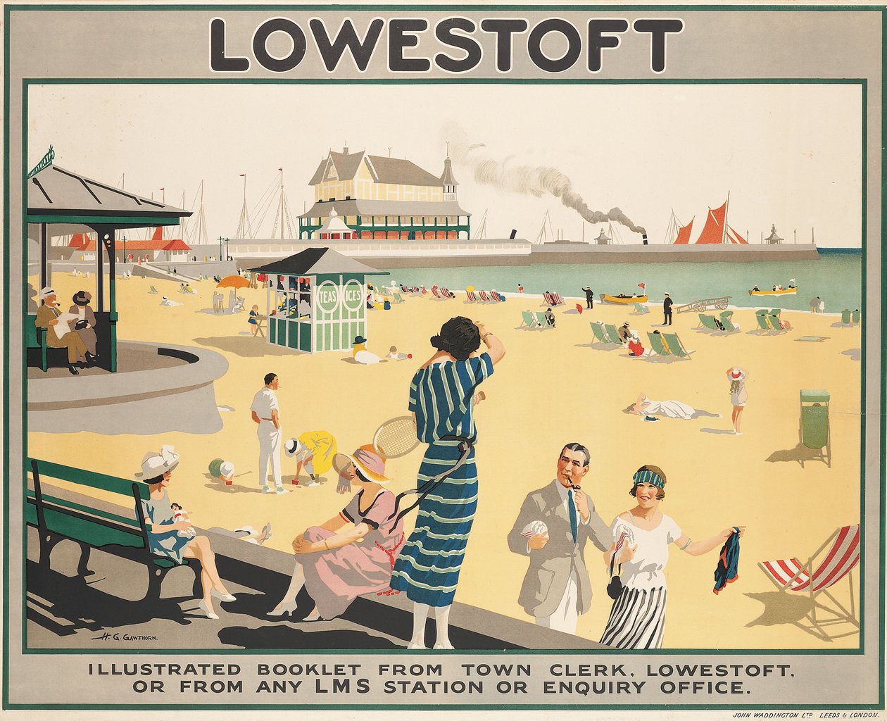 Póster publicitario de Lowestoft de Henry George Gawthorn