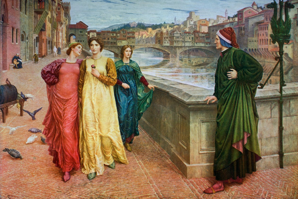 Dante y Beatriz, 1883, 1912 de Henry Holiday